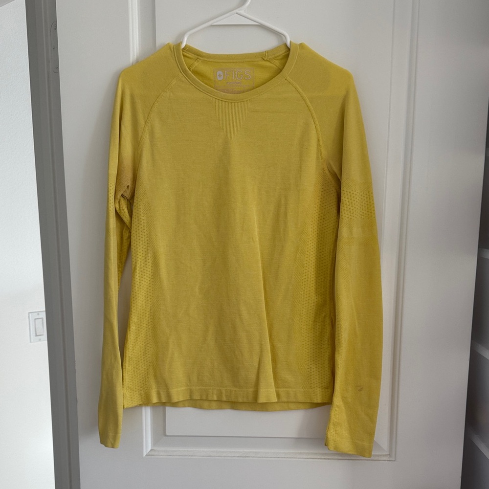 Figs Yellow Long Sleeve Tee